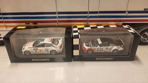 Minichamps BMW M3 E46 GTR ALMS / 320si E90 WTCC 2006, Hobby en Vrije tijd, Modelauto's | 1:43, Zo goed als nieuw, Auto, MiniChamps