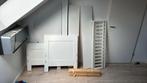 Peuterbed stevig hout wit met bedrekje 150x75, Ophalen, Gebruikt, 70 tot 85 cm, 140 tot 160 cm