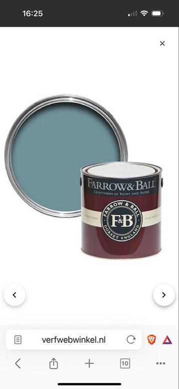 Farrow & Ball Stone Blue verf blauw 86 beschikbaar voor biedingen