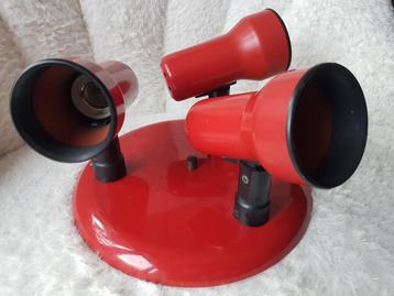 Rode Vintage jaren '70 richtspots -3 spots beschikbaar voor biedingen