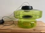 Bauhaus stijl hanglamp groen glas, Ophalen, Zo goed als nieuw, Glas, Minder dan 50 cm
