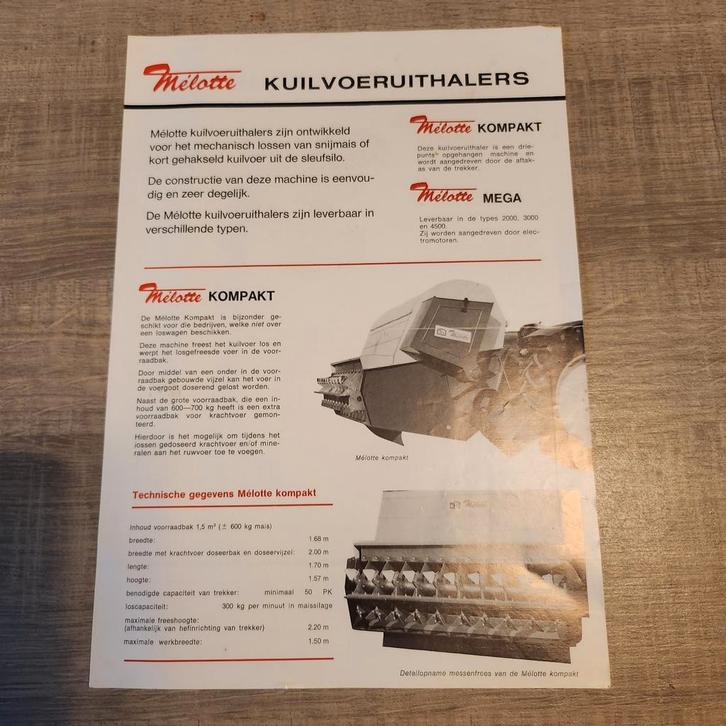 Melotte Kuilvoeruitdeler - Compact/Mega, Boeken, Catalogussen en Folders, Ophalen of Verzenden