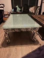 Giorgio Design Salontafel met Craquelé Glas, Ophalen, Gebruikt, 100 tot 150 cm, 50 tot 100 cm