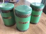 Koffie, Thee en Suiker blik vintage A.J.P., Verzamelen, Ophalen of Verzenden, Gebruikt, Overige, Overige merken
