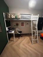 Hoogslaper 90x200 | Ikea VITVAL met werkblad, Huis en Inrichting, Slaapkamer | Stapelbedden en Hoogslapers, Eenpersoons, Ophalen of Verzenden
