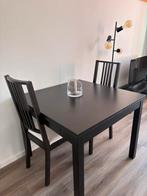 Uitklapbare tafel en 2 stoelen, Ophalen of Verzenden, Zo goed als nieuw, 4 tot 6 stoelen