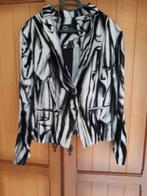 Zwart wit blazer jasje van Jane Lushka travelstof 40/42, Kleding | Dames, Verzenden, Zwart, Maat 42/44 (L), Zo goed als nieuw