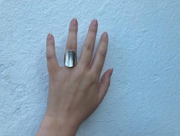 Zilveren ring groot / breed model (19 mm)❗ALS nieuw beschikbaar voor biedingen