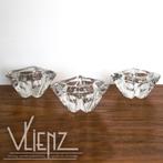 Vintage glazen kristal kandelaars Crystal Maastricht Holland, Ophalen of Verzenden