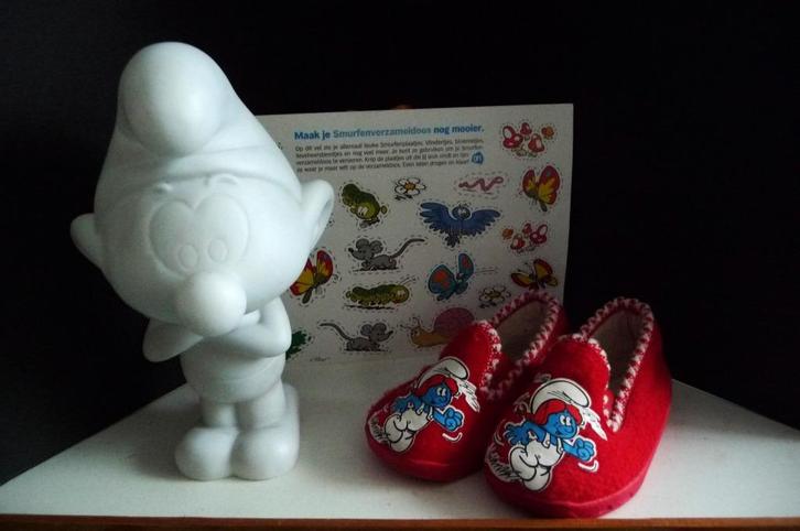 DIV SMURFEN SPULLEN SLOFJES, LAMPJE,BROODTROMMEL SINTERKLAAS, Verzamelen, Smurfen, Zo goed als nieuw, Gebruiksvoorwerp, Verschillende Smurfen
