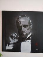Don Corleone Schilderij - Marlon Brando - 100x100cm, Ophalen of Verzenden