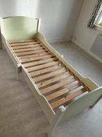 bed meegroeibed in kleur lichtgroen lichtgeel + lattenbodem, Ophalen, Gebruikt, 70 tot 85 cm, Lattenbodem