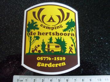 sticker camping de hertshoorn garderen logo vintage beschikbaar voor biedingen