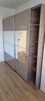 Grote Schuifdeur Kast – 250x215x75 cm – Hoogglans + Spiegel, Huis en Inrichting, Kasten | Kledingkasten, Ophalen, Zo goed als nieuw