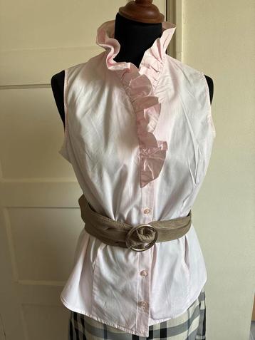 Roze blouse met ruches - Maat 38 beschikbaar voor biedingen