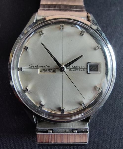 Seiko Seikomatic Daydater, Sieraden, Tassen en Uiterlijk, Horloges | Heren, Gebruikt, Polshorloge, Seiko, Staal, Staal, Ophalen of Verzenden