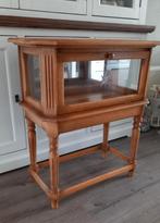 Licht eiken vitrinekastje / theekastje, Huis en Inrichting, Ophalen, Gebruikt, 50 tot 100 cm, Minder dan 100 cm