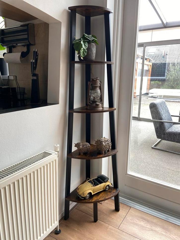 Industriële Hoekplank met 5 Planken, Huis en Inrichting, Kasten | Stellingkasten, Zo goed als nieuw, Ophalen