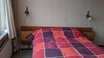 bed 2 persoons met nachtkastjes vintage jaren 60, Vintage jaren 60, Gebruikt, 210 cm, Bruin