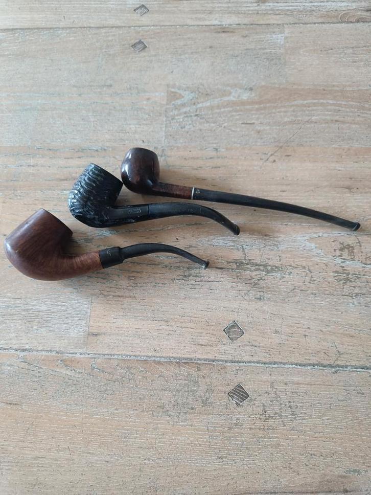 Collectie van 3 Vintage Pijpen, Verzamelen, Rookartikelen, Aanstekers en Luciferdoosjes, Gebruikt, (Water)pijp, Ophalen of Verzenden