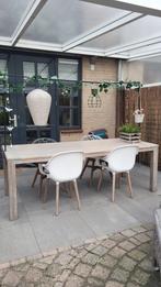 Houten buiten tafel, Tuin en Terras, Ophalen, Gebruikt, Rechthoekig, Hout