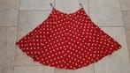Een feestelijk rood met witte stippen rok mt: 36, Kleding | Dames, Carnaval, Ophalen of Verzenden, Kleding, Maat 36 (S)