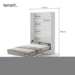 Concept opklapbed verticaal - 120x200 - Wit hoogglans, Huis en Inrichting, Niet ingevuld, Niet ingevuld, Niet ingevuld