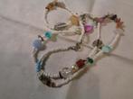 uit glas kralen en kleine stukjes edelsteen nr k 5598, Sieraden, Tassen en Uiterlijk, Kettingen, Ophalen of Verzenden, Nieuw, Overige materialen