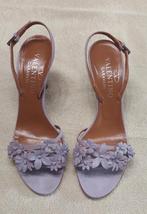 Valentino Garavani Lila Leather Sandal Heels Floral, Hoge laarzen, Overige kleuren, Verzenden, Zo goed als nieuw