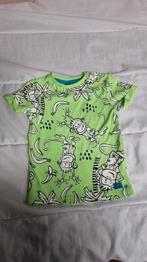 Heel fel groen shirt opdruk aapjes maat 86 just small, Gebruikt, Ophalen of Verzenden, Just small, Jongetje