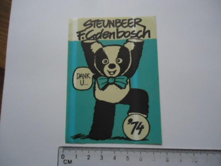 sticker oud FC DEN BOSCH 1974 hertogenbosch voetbal club, Verzamelen, Stickers, Zo goed als nieuw, Bedrijf of Vereniging, Verzenden