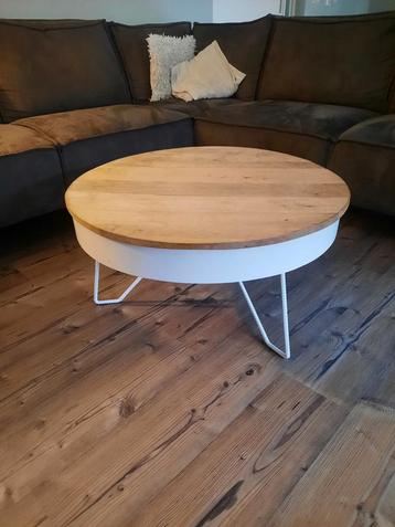 LABEL51 Salontafel Saran - Rond, Wit Metaal beschikbaar voor biedingen