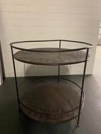 Brocante Drankentafeltje / Wijntafeltje - 2 Etages, Huis en Inrichting, Tafels | Bijzettafels, Minder dan 55 cm, Gebruikt, Brocante Eclectisch
