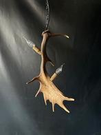 Geweienlamp.lamp.hanglamp.geweien.edelhert.damhert.brocante, Ophalen of Verzenden, Zo goed als nieuw
