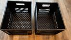 2x fietskrat zwart - 40L, Ophalen, Gebruikt, Fietskrat