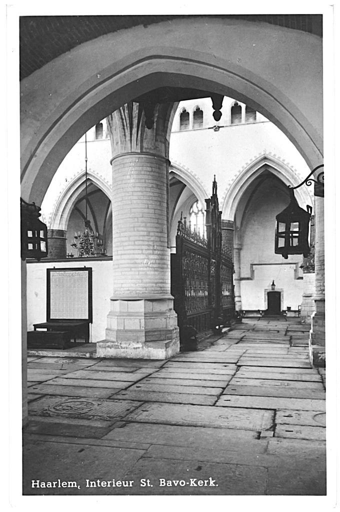 960101 Haarlem St Bavo Kerk 1954 Gelopen met postzege, Verzamelen, Ansichtkaarten | Nederland, Gelopen, Noord-Holland, 1940 tot 1960
