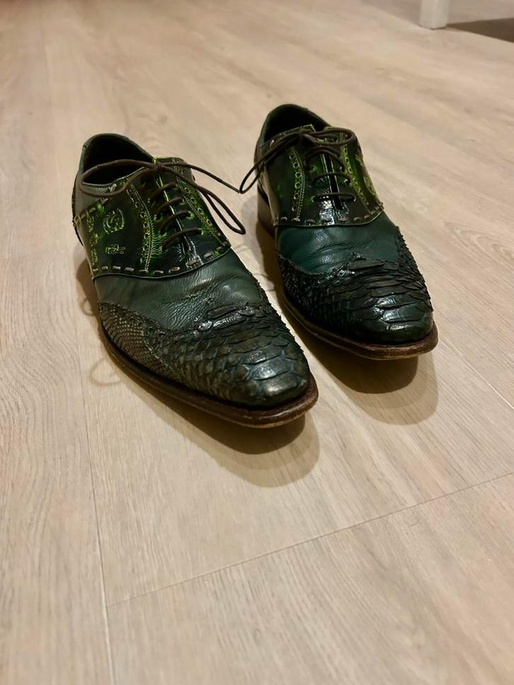 Sendra groene python veterschoenen mt 42, Kleding | Heren, Schoenen, Zo goed als nieuw, Overige kleuren, Ophalen of Verzenden