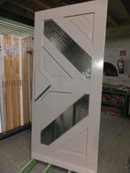 Voordeur met figuurglas, slot en deurgreep 93x211 (a38)15, Ophalen, 200 cm of meer, Minder dan 100 cm, Wit