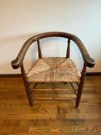 Houten stoel met rieten zitting, Huis en Inrichting, Stoelen, Ophalen