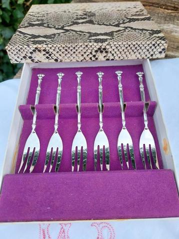 Vintage zilveren gebaksvorkjes - set van 6 beschikbaar voor biedingen