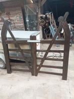 Hofpoort dubbel  2 x 90 cm. Incl hengen  en sluitwerk, Ophalen, Zo goed als nieuw, Overige typen, Minder dan 2 meter