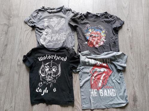 Lot Of 4 Vintage Rock And Roll T Shirts (Maat 110-116), Kinderen en Baby's, Kinderkleding | Kinder-kledingpakketten, Gebruikt