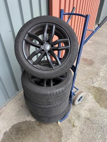 Audi velgenset 225-50-17 inch audi a4 5x112 66.45 zwart  beschikbaar voor biedingen