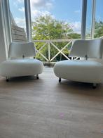 Leolux Pallone wit leer 2 stuks, Huis en Inrichting, Ophalen, Zo goed als nieuw, Leer
