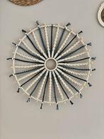 Blauw Crème Wandhanger rond - Handgemaakt, Ophalen, Nieuw