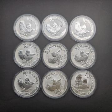 Australia – Kookaburra 2024 – 1oz x 9 (Silver)  beschikbaar voor biedingen