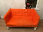 Oranje (chill)bank - 2 zitsplaats, Huis en Inrichting, Ophalen, Gebruikt, Driepersoons, 75 tot 100 cm