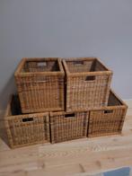 5 IKEA rieten manden kallax kast - oud model, Ophalen, Overige materialen, Minder dan 50 cm, Gebruikt