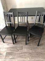 Tafel zwart,, Huis en Inrichting, Stoelen, Ophalen, Drie, Zwart, Zo goed als nieuw
