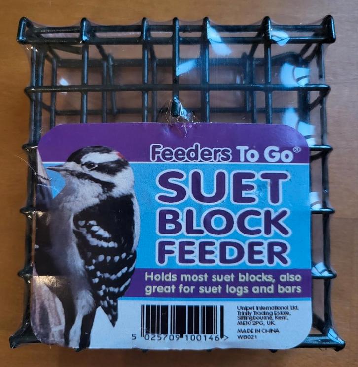De Suet Vogelvoer blok houder -  donkergroen - NIEUW, Tuin en Terras, Vogelhuisjes en Vogelbaden, Nieuw, Ophalen of Verzenden